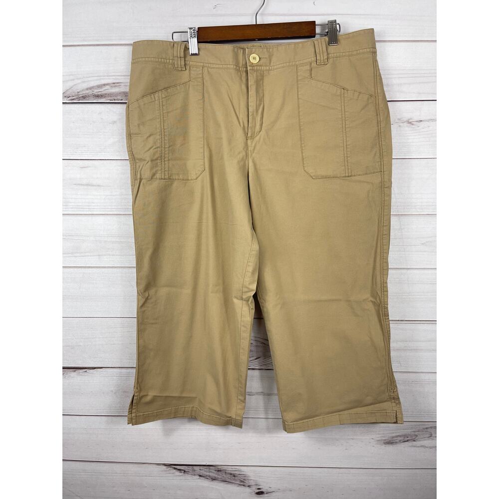 Women's Dockers‎ Khaki Capri Pants Ideal Fit Size 16